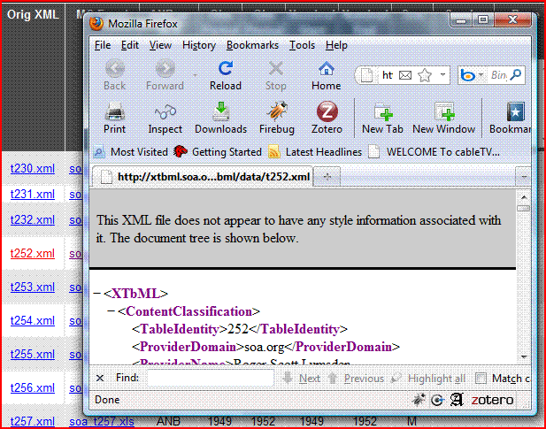 View XML on SoA Website